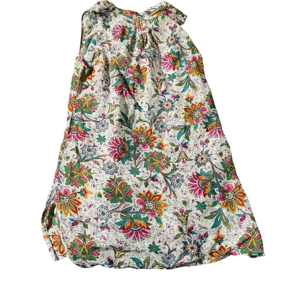 Cabi women's size small silk blend floral sheer sleeveless blouse - Picture 2 of 4